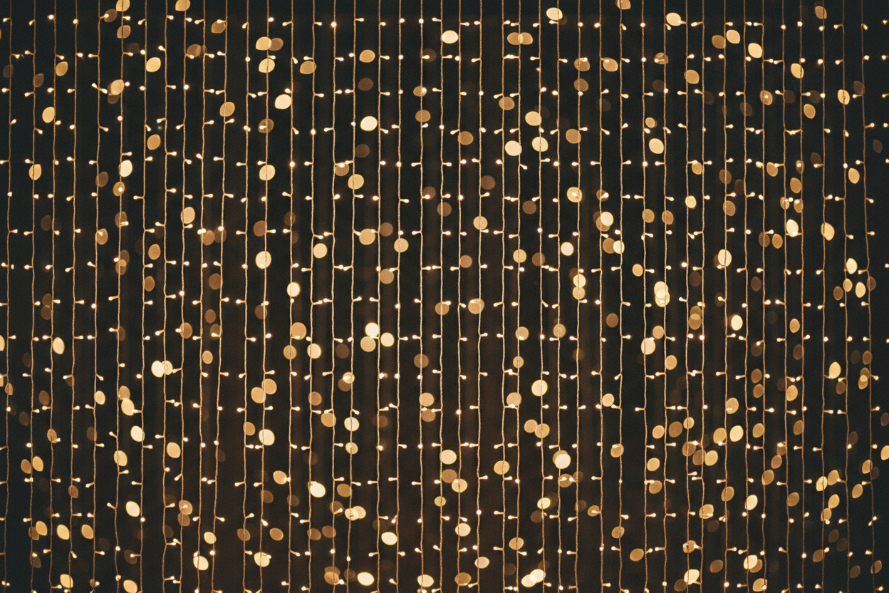 A curtain full of beautiful LED lights