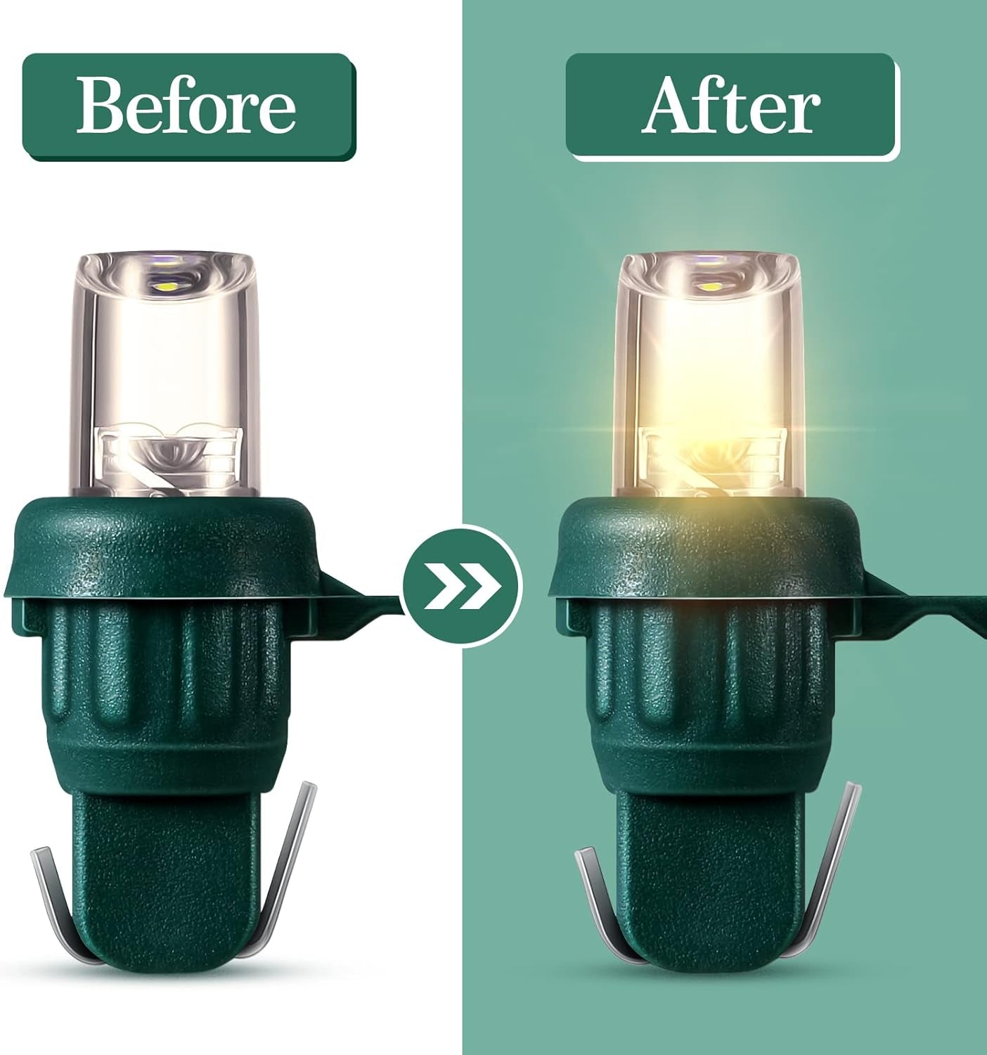 LED 5 Mm Christmas String Lights Replacement Bulbs LED Wide Angle Wire Light Set Indoor Outdoor Home Decor Festival Decorations for Xmas Tree Lights(Warm White Bulb,120 Count)