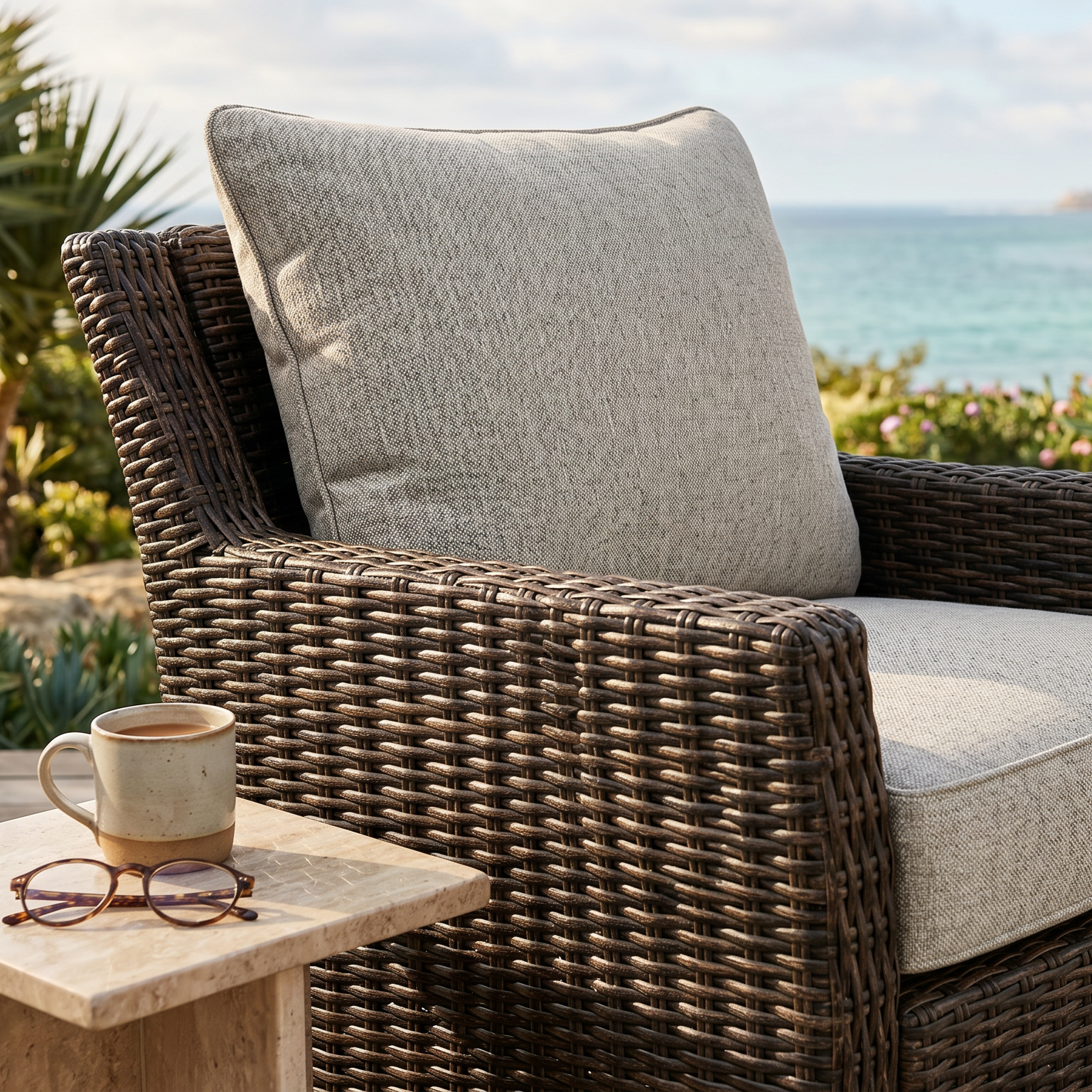 Cushioned Brook Ranch Outdoor Lounge Chair